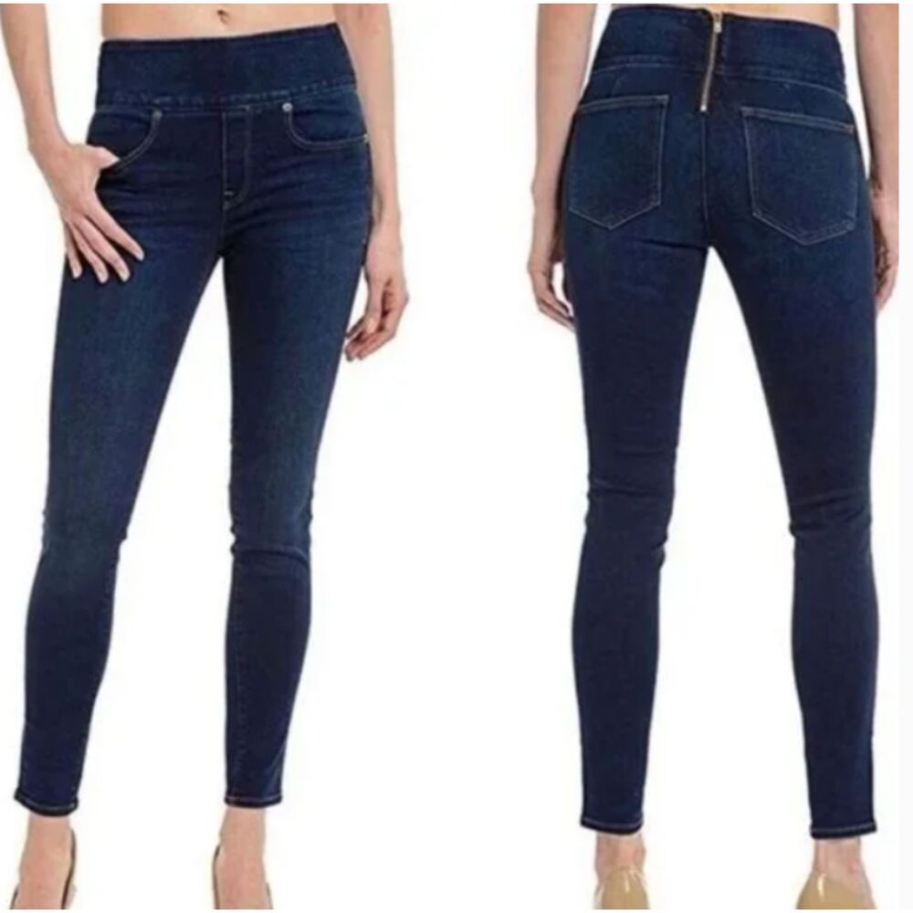 Spanx Signature Waist Skinny Jeans Size 28 Pockets Stretch High Rise $148